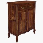 Anne Sheesham Wood Shoe Cabinet In Provincial Teak Finish - Image 3