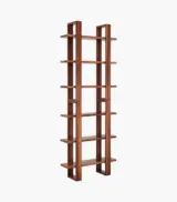 Proston Sheesham Wood Wall Shelf with Open Storage (Honey Finish) - Image 4