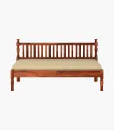 Taurac Sheesham Wood Diwan Bed (Honey Finish) - Image 3