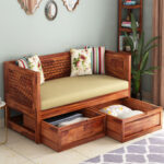 Angelica Storage Divan (Honey Finish) - Image 3