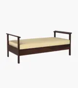 Lyona Sheesham Wood Diwan Bed (Walnut Finish) - Image 3