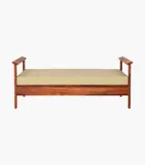 Lyona Sheesham Wood Diwan Bed (Honey Finish) - Image 3