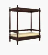 Atlure Sheesham Wood Poster Diwan Bed (Walnut Finish) - Image 3