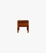 Bacon Sheesham Wood Bedside Table with Drawer Storage (Honey Finish) - Image 4