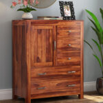 Avalon Wooden Chest Of Drawers (Honey Finish) - Image 3