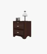 Cartlon Sheesham Wood Bedside Table with Drawer Storage (Walnut Finish) - Image 3