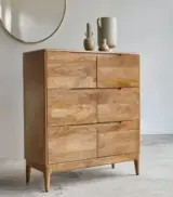 Cabrielle Solid Mango Wood Chest of Drawers (Natural Finish) - Image 3