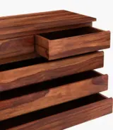 Mcollie Sheesham Wood Chest Of Drawers (Honey Finish) - Image 3