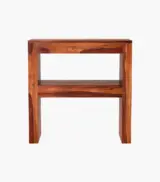Castlor Sheesham Wood Console Table with Open Storage (Honey Finish) - Image 3