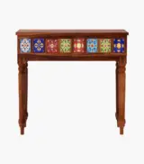 Roko Sheesham Wood Console Table with Drawer Storage (Honey Finish) - Image 3