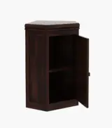 Ordom Sheesham Wood Corner Wall Mounted Kitchen Rack (Walnut Finish) - Image 3