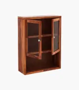 Danvies Sheesham Wood Wall Mounted Kitchen Rack (Honey Finish) - Image 3