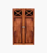 Usparza Sheesham Wood Wall Mounted Bathroom Cabinet (Honey Finish) - Image 3