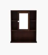 Vwing Sheesham Wood Wall Mounted Bathroom Cabinet (Walnut Finish) - Image 3