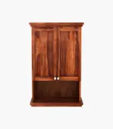 Froey Sheesham Wood Wall Mounted Bathroom Cabinet (Honey Finish) - Image 3