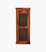 Benetiz Sheesham Wood Wall Mounted Bathroom Cabinet (Honey Finish) - Image 3