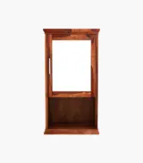 Nowland Sheesham Wood Wall Mounted Bathroom Cabinet (Honey Finish) - Image 3