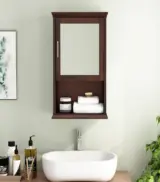 Nowland Sheesham Wood Wall Mounted Bathroom Cabinet (Walnut Finish) - Image 3
