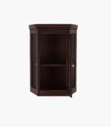 Ordom Sheesham Wood Corner Wall Mounted Bathroom Cabinet (Walnut Finish) - Image 3