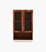 Tavies Sheesham Wood Wall Mounted Bathroom Cabinet (Honey Finish) - Image 3