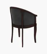 Crctic Sheesham Wood Frame with Cushioned Velvet Seating Arm Chair (Graphite Grey with Walnut Finish) - Image 3