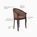 Arctic Arm Chair (Walnut Finish) - Image 3