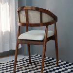 Alexia Curved Arm Chair with Cane (Honey Finish) - Image 3