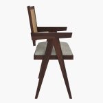 Kiegler Sheesham Wood Cane Arm Chair (Walnut Finish) - Image 3