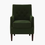 Edoree Arm Chair (Dark Olive Green) - Image 3