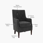 Edoree Arm Chair (Graphite Grey) - Image 3