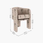 Edna Arm Chair (Cream Tropical) - Image 3