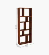Toris Sheesham Wood Wall Shelf with Open Storage (Honey Finish) - Image 4