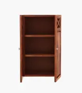 Usparza Sheesham Wood Wall Mounted Kitchen Rack (Honey Finish) - Image 4