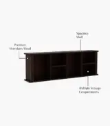Tiaga Sheesham Wood Wall Shelf with Open Storage (Walnut Finish) - Image 4