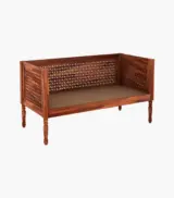 Angolica Sheesham Wood Diwan Bed (Honey Finish) - Image 4
