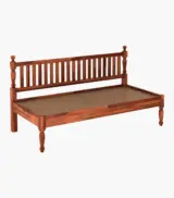 Taurac Sheesham Wood Diwan Bed (Honey Finish) - Image 4