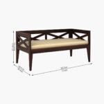Travolta Divan (Walnut Finish) - Image 4