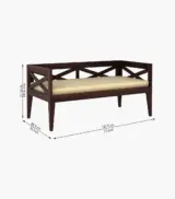 Tryvolta Sheesham Wood Diwan Bed (Walnut Finish) - Image 4
