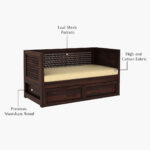 Angelica Storage Divan (Walnut Finish) - Image 4