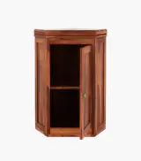 Ordom Sheesham Wood Corner Wall Mounted Kitchen Rack (Honey Finish) - Image 4