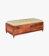 Aldriana Sheesham Wood Diwan Bed with Box Storage (Honey Finish) - Image 4