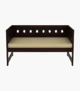 Sewayze Sheesham Wood Diwan Bed without Storage (Walnut Finish) - Image 4