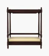 Atlure Sheesham Wood Poster Diwan Bed (Walnut Finish) - Image 4