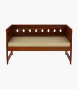 Sewayze Sheesham Wood Diwan Bed without Storage (Honey Finish) - Image 4