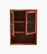 Danvies Sheesham Wood Wall Mounted Kitchen Rack (Honey Finish) - Image 4