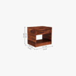 Ferguson Bedside Table (Honey Finish) - Image 4