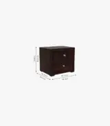 Morose Sheesham Wood Bedside Table with Drawer Storage (Walnut Finish) - Image 4