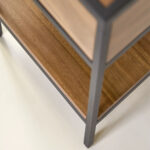 Agra Solid acacia and metal bedside table - Image 4