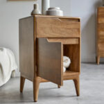 Gabrielle Solid mango wood bedside table - Image 4
