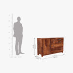 Lunesta 4-Drawer Wooden Chest Of Drawers (Honey Finish) - Image 2